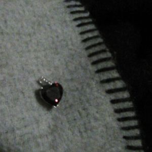 Garnet heart shaped gemstone pendant